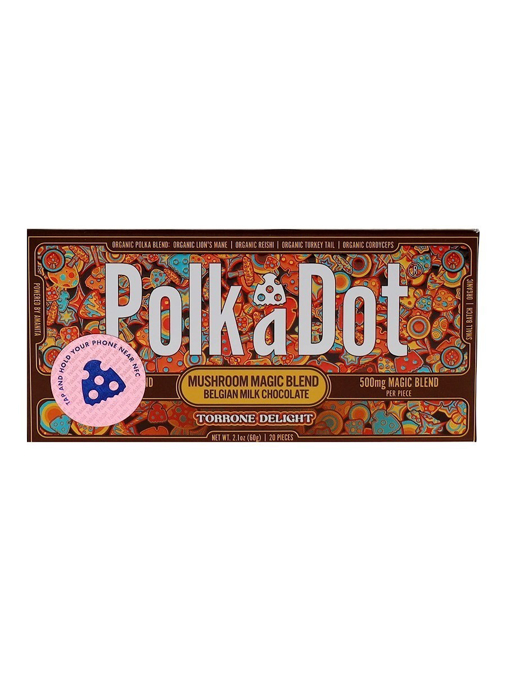 Picture of POLKADOT MAGIC MUSHROOM CHOCOLATE 60GM 1CT - TORRONE DELIGHT