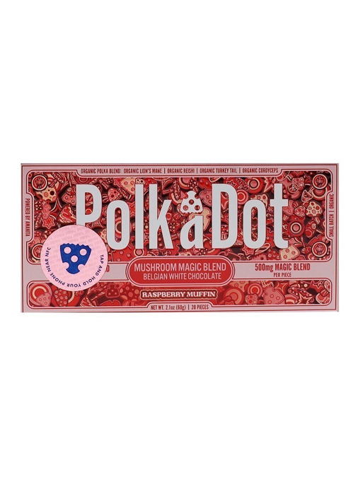 Picture of POLKADOT MAGIC MUSHROOM CHOCOLATE 120GM 1CT - BERRIES N CREAM