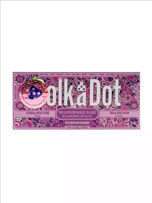 Picture of POLKADOT MAGIC MUSHROOM CHOCOLATE 120GM 1CT - INTENSE DARK