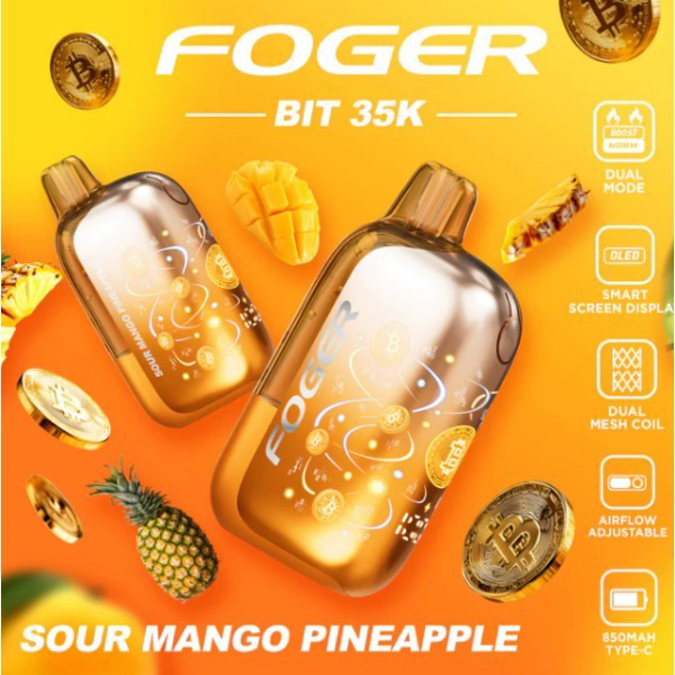 Picture of Foger Disposable BIT 35 000 Puffs 5ct/bx - SOUR MANGO PINEAPPLE