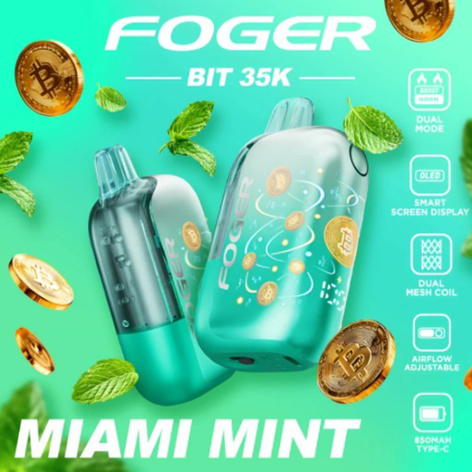 Picture of Foger Disposable BIT 35 000 Puffs 5ct/bx - MIAMI MINT