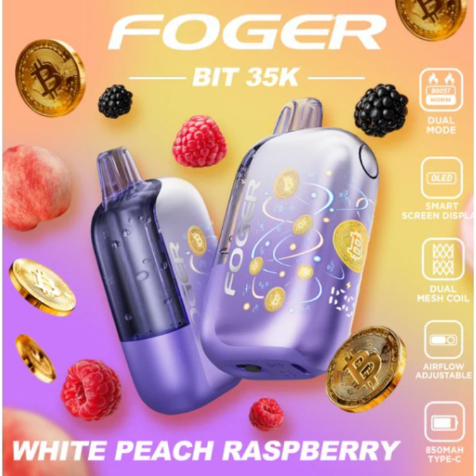 Picture of Foger Disposable BIT 35 000 Puffs 5ct/bx - WHITE PEACH RASPBERRY