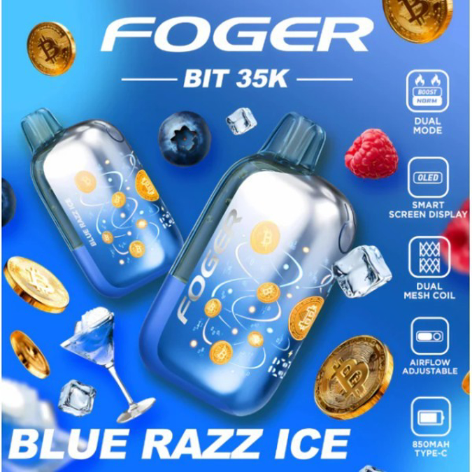 Picture of Foger Disposable BIT 35 000 Puffs 5ct/bx - BLUE RAZZ ICE