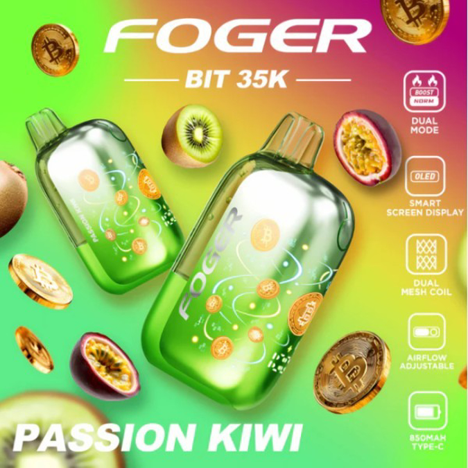 Picture of Foger Disposable BIT 35 000 Puffs 5ct/bx - PASSION KIWI