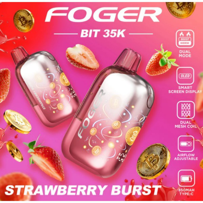Picture of Foger Disposable BIT 35 000 Puffs 5ct/bx - STRAWBERRY BURST
