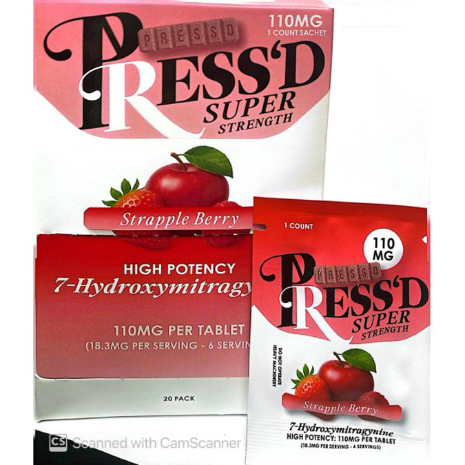 Picture of HYDROX - PRESSD SUPER STREGTH 110MG 20CT/BOX - STRAPPLE BERRY