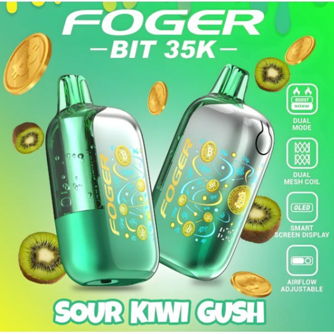Picture of Foger Disposable BIT 35 000 Puffs 5ct/bx - SOUR KIWI GUSH