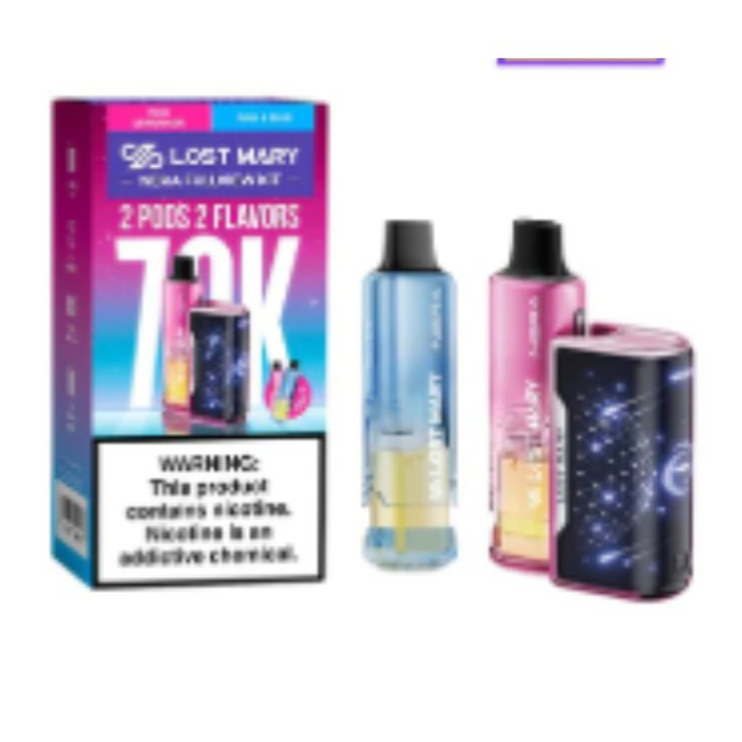 Picture of LOST MARY NERA DISPOSABLE KIT 2PODS 70K PUFF 5CT/BOX - PINK LEMONADE/PINK BLUE
