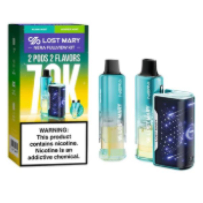 Picture of LOST MARY NERA DISPOSABLE KIT 2PODS 70K PUFF 5CT/BOX - WINTER MINT/MIAMI MINT