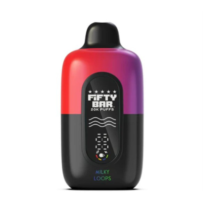 Picture of FIFTY BAR DISPOSABLE 20KPUFFS 5CT/BX - MILKY LOOPS