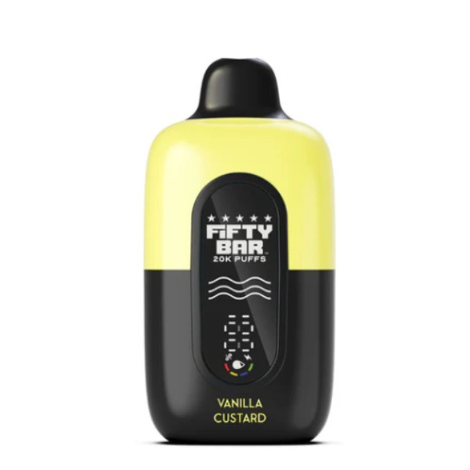 Picture of FIFTY BAR DISPOSABLE 20KPUFFS 5CT/BX - VANILLA CUSTARD