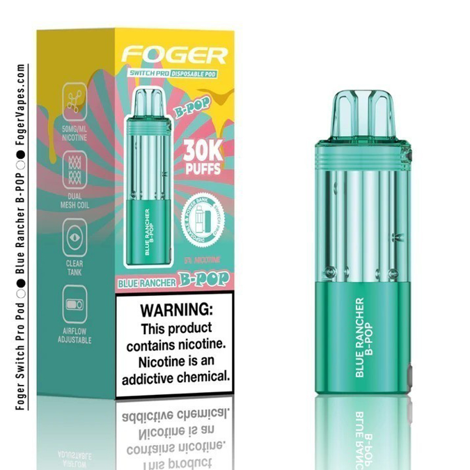 Picture of Foger Disposible Pod Switch Pro 30 000 Puffs 5ct/bx - BLUE RANCHER