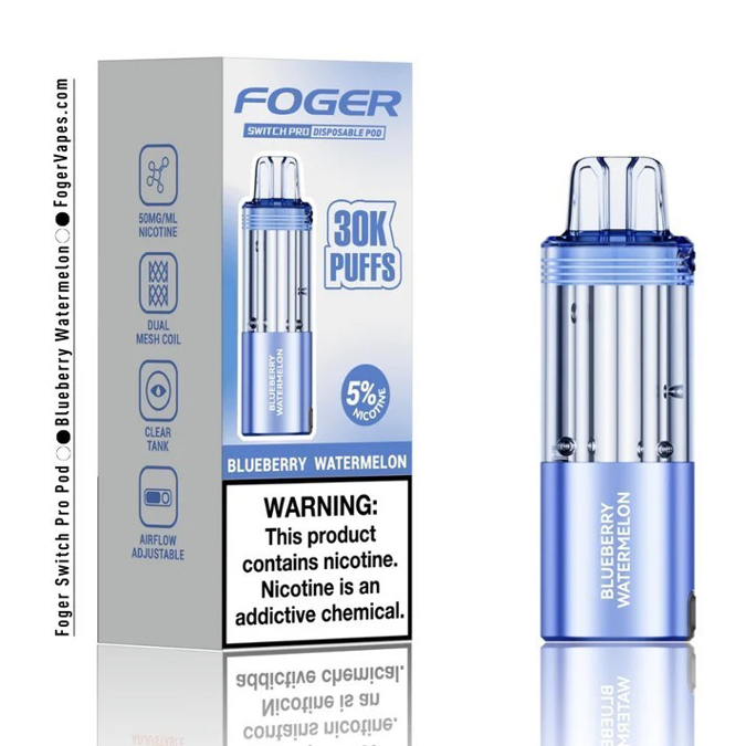 Picture of Foger Disposible Pod Switch Pro 30 000 Puffs 5ct/bx - Blueberry Watermelon