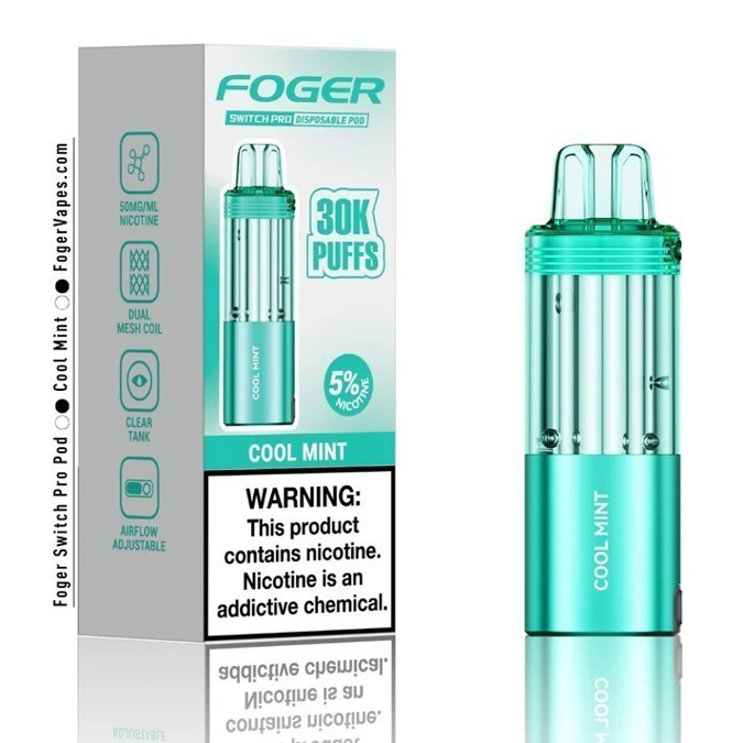Picture of Foger Disposible Pod Switch Pro 30 000 Puffs 5ct/bx - Cool Mint