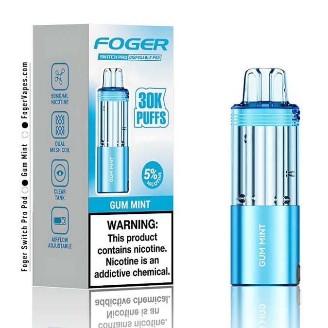 Picture of Foger Disposible Pod Switch Pro 30 000 Puffs 5ct/bx - Gum Mint