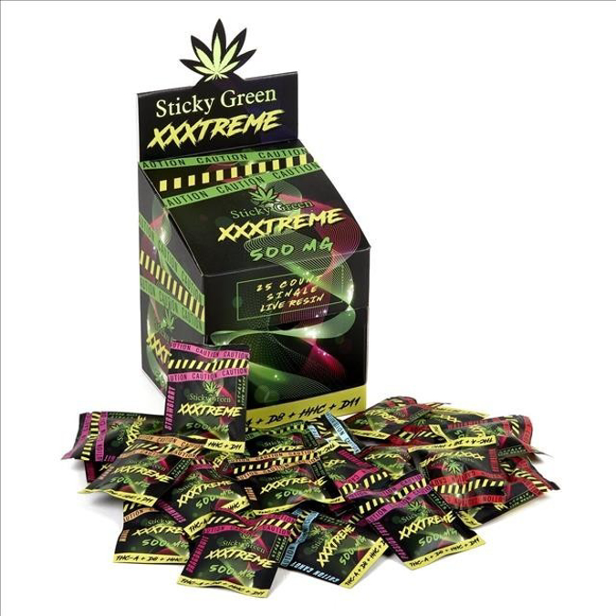 Picture of STICKY GREEN XXXTREME GUMMY 800MG 10CT - MANGO