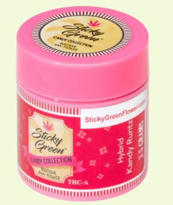 Picture of STICKY GREEN CANDY COLLECTION FLOWERS 3.5GM 1CT - HYBRID