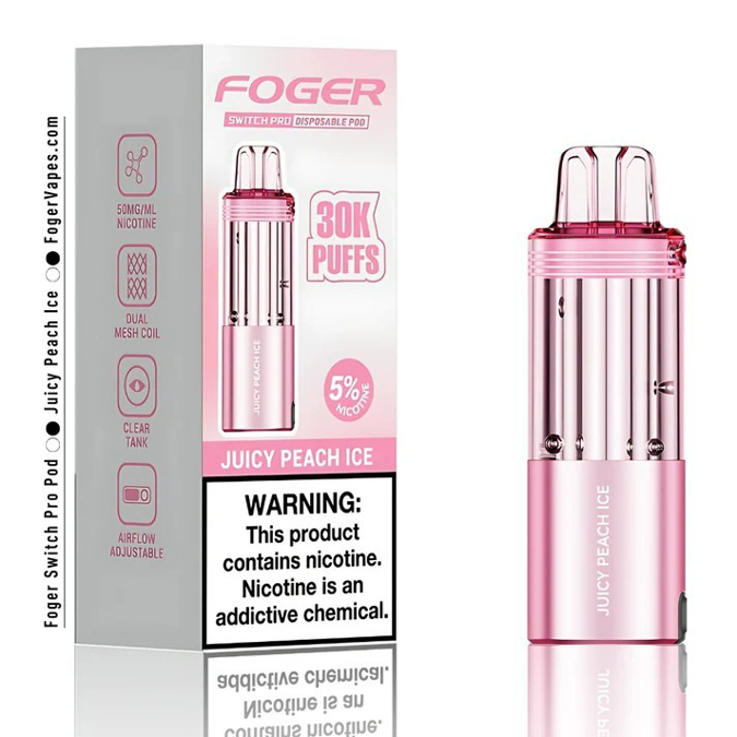 Picture of Foger Disposible Pod Switch Pro 30 000 Puffs 5ct/bx - Juicy Peach Ice