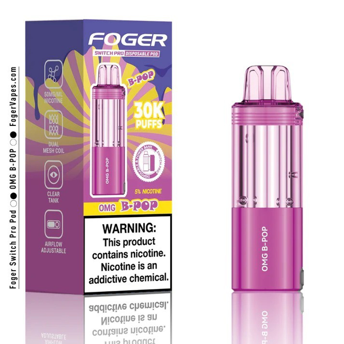 Picture of Foger Disposible Pod Switch Pro 30 000 Puffs 5ct/bx - OMG B-POP