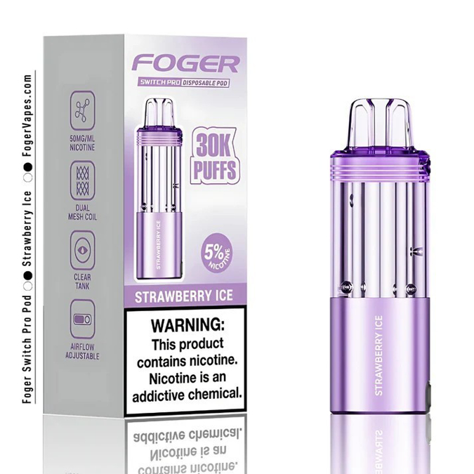 Picture of Foger Disposible Pod Switch Pro 30 000 Puffs 5ct/bx - Strawberry Ice
