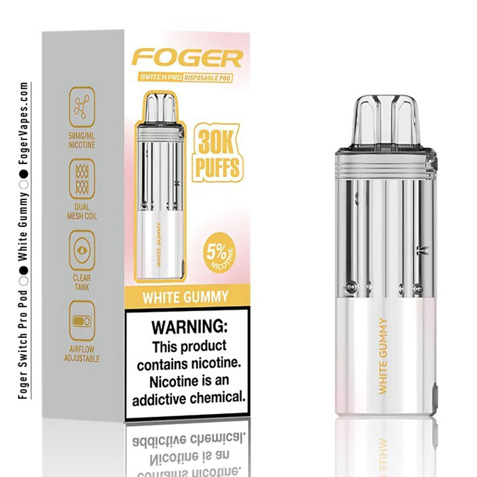 Picture of Foger Disposible Pod Switch Pro 30 000 Puffs 5ct/bx - WHITE GUMMY