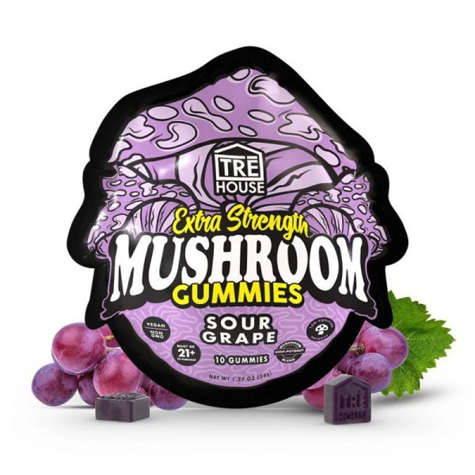 Picture of TRE HOUSE MUSHROOM GUMMIES 3.6GM 10CT -  SOUR GRAPE