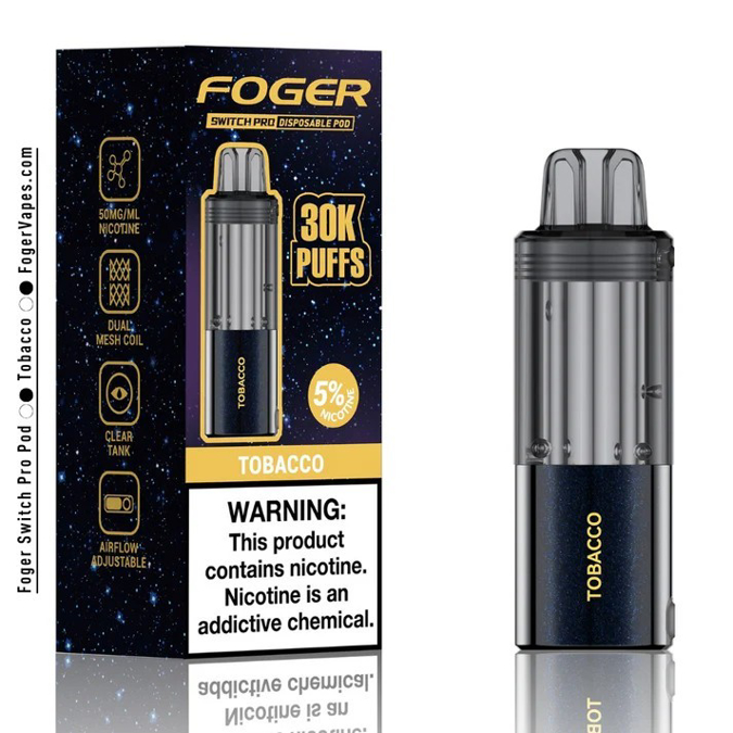 Picture of Foger Disposible Pod Switch Pro 30 000 Puffs 5ct/bx - TOBACCO