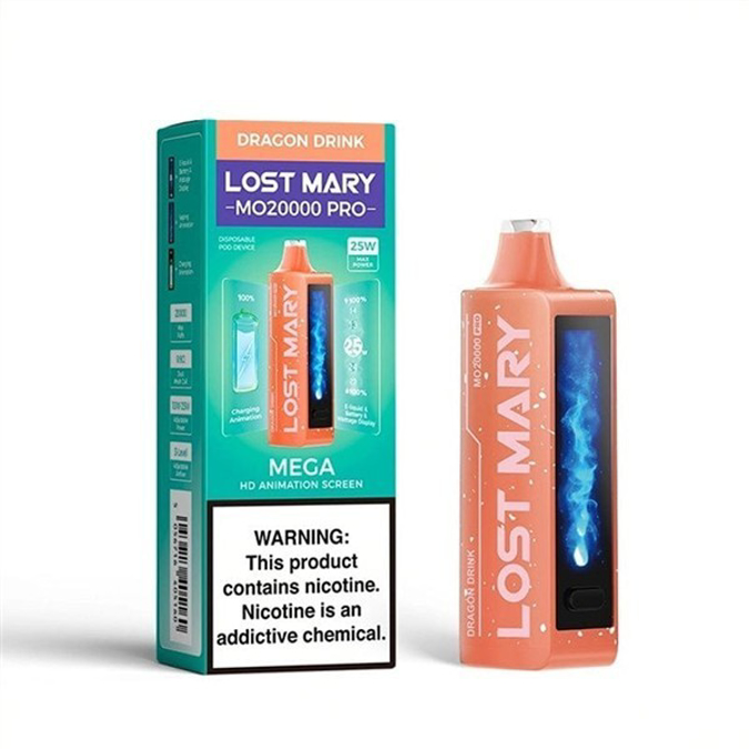 Picture of Lostmary Disposable Mo 20 000 Puffs 5ct - Dragon Drink