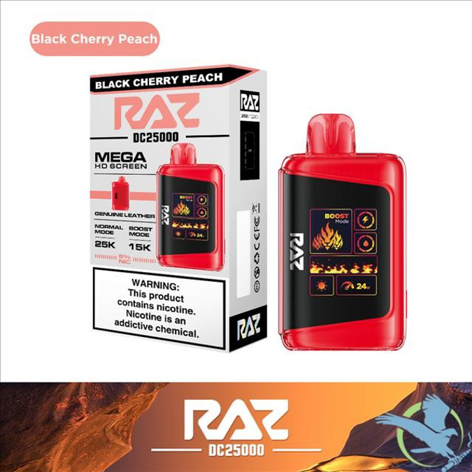 Picture of Raz Disposable 25 000Puffs 5ct/Box - Black Cherry Peach