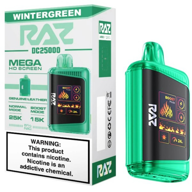 Picture of Raz Disposable 25 000Puffs 5ct/Box - Wintergreen
