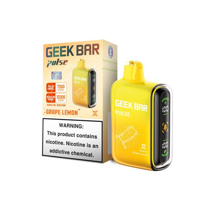 Picture of Geekbar Disposable 15 000 Puffs 5ct/bx - Grape Lemon