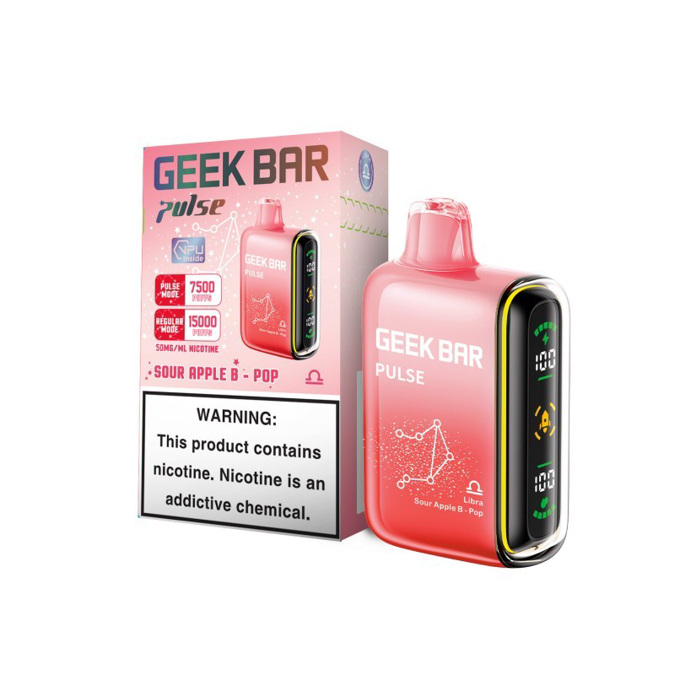 Picture of Geekbar Disposable 15 000 Puffs 5ct/bx - Sour Apple b-pop