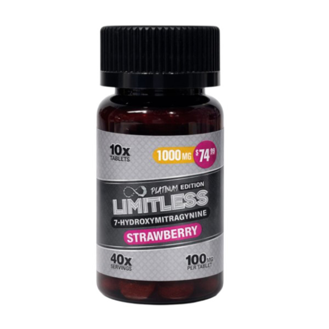 Picture of HYDROX - LIMITLESS TAB 100MG 10CT/JAR - STRAWBERRY