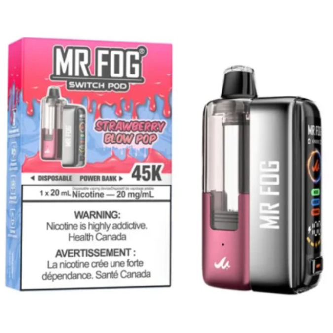Picture of MR FOG DISPOSABLE KIT 45K PUFF 5CT/BOX - STRAWBERRY BLOW POP