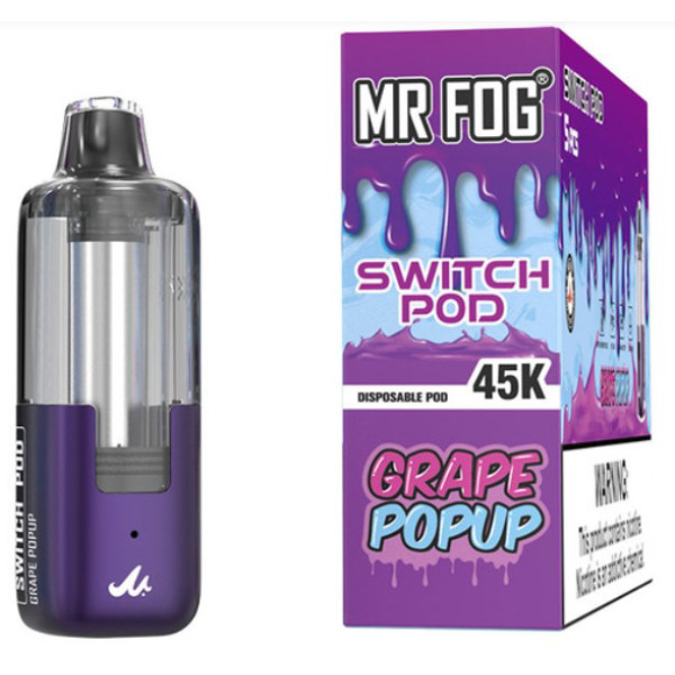 Picture of MR FOG DISPOSABLE POD 45K PUFF 5CT/BOX - GRAPE POPUP