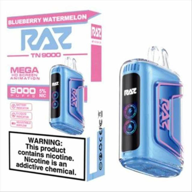 Picture of Raz Disposable Tn9000 Puffs 5ct/bx - Blueberry Watermelon