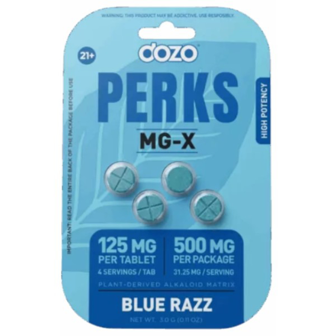 Picture of DOZO PERKS MG-X TAB 125MG 4CT - BLUE RAZZ