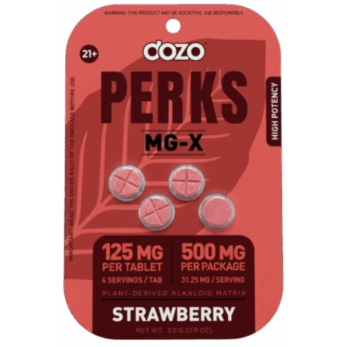 Picture of DOZO PERKS MG-X TAB 125MG 4CT - STRAWBERRY