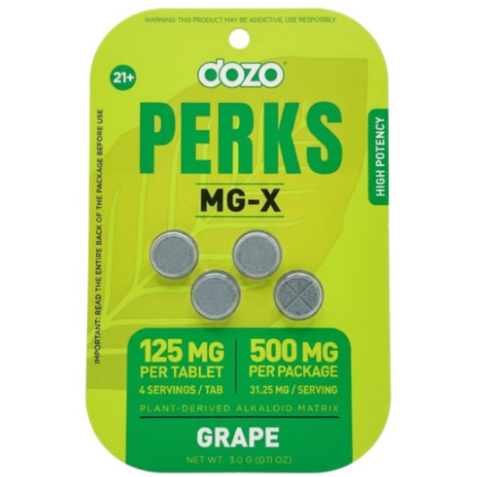 Picture of DOZO PERKS MG-X TAB 125MG 4CT - GRAPE