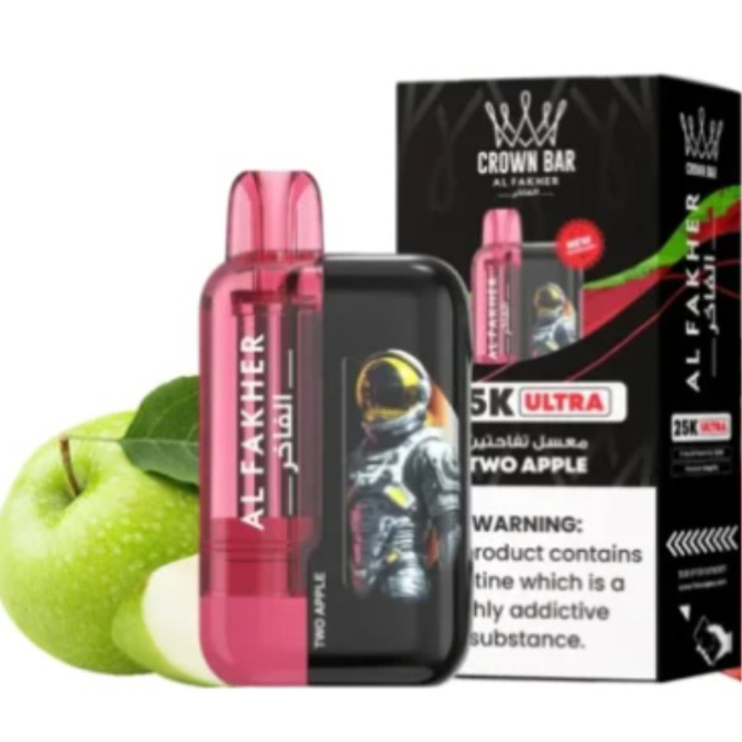 Picture of CROWN BAR ULTRA DISPOSABLE 25K PUFFS 5CT - TWO APPLE