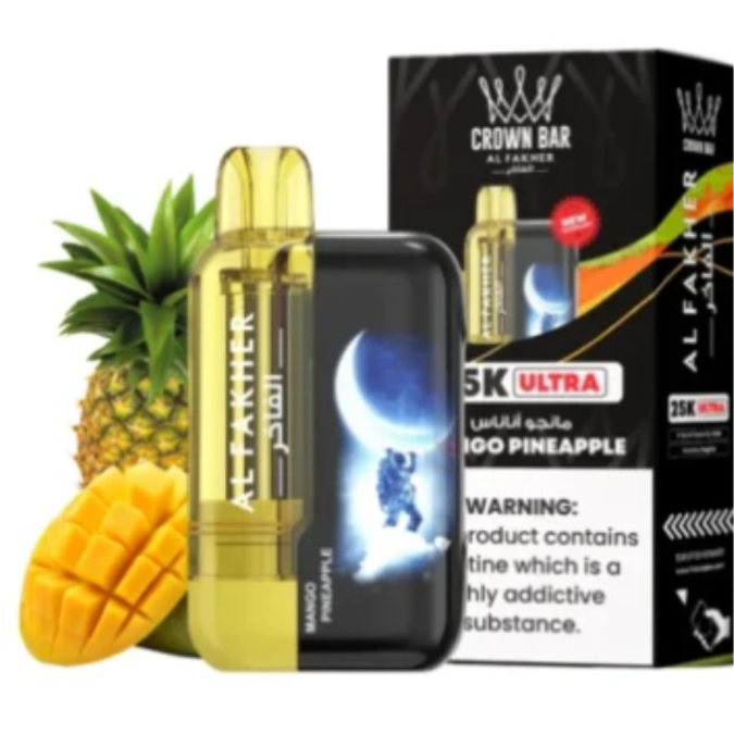 Picture of CROWN BAR ULTRA DISPOSABLE 25K PUFFS 5CT - MANGO PINEAPPLE