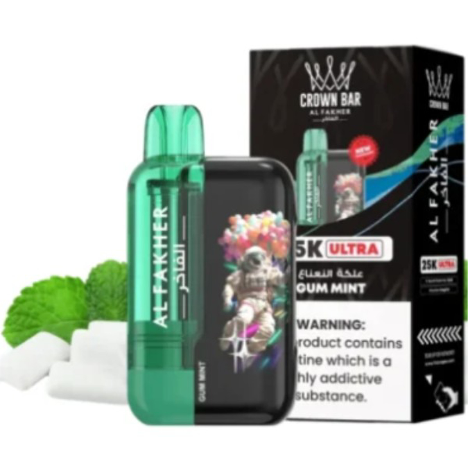 Picture of CROWN BAR ULTRA DISPOSABLE 25K PUFFS 5CT - GUM MINT