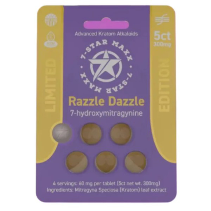 Picture of HYDROX - 7STAR MAXX TAB 60MG 5CT- RAZZLE DAZZLE