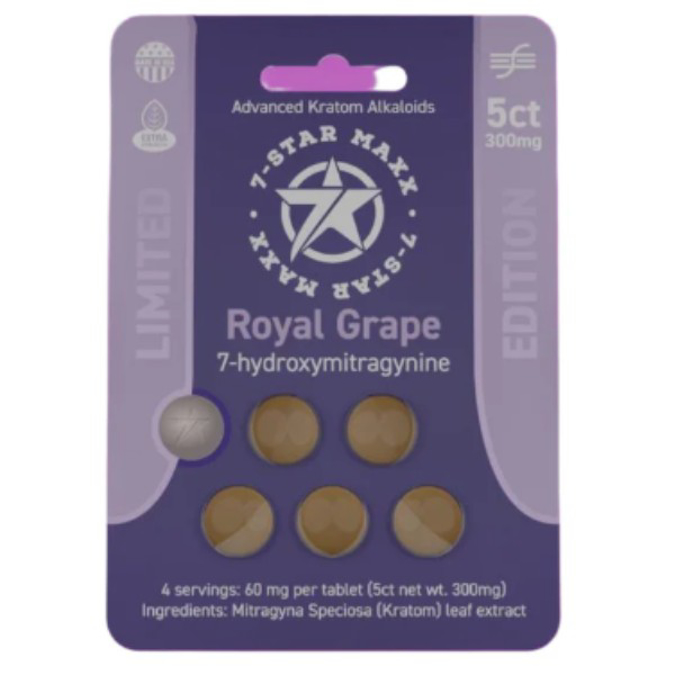 Picture of HYDROX - 7STAR MAXX TAB 60MG 5CT- ROYAL GRAPE