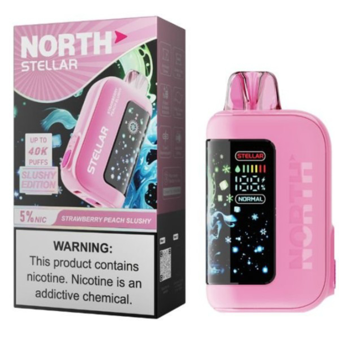 Picture of NORTH STELLAR SLUSHY EDITION DISPOSABLE 40K PUFF 5CT/BOX - STRAWBERRY PEACH SLUSHY