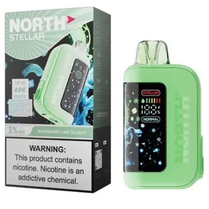 Picture of NORTH STELLAR SLUSHY EDITION DISPOSABLE 40K PUFF 5CT/BOX - RASPBERRY LIME SLUSHY