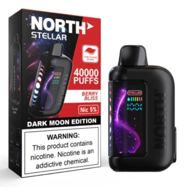 Picture of NORTH STELLAR DARK MOON EDITION DISPOSABLE 40K PUFF 5CT/BOX - BERRY BLISS