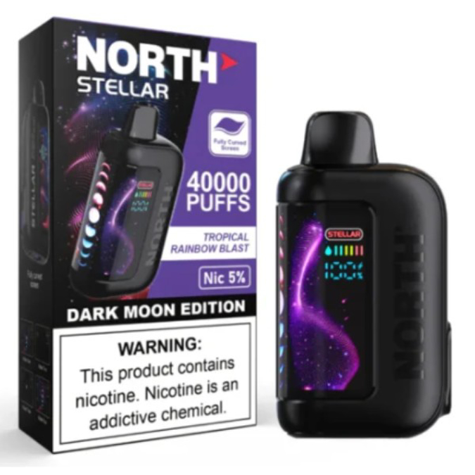 Picture of NORTH STELLAR DARK MOON EDITION DISPOSABLE 40K PUFF 5CT/BOX - TROPICAL RAINBOW BLAST
