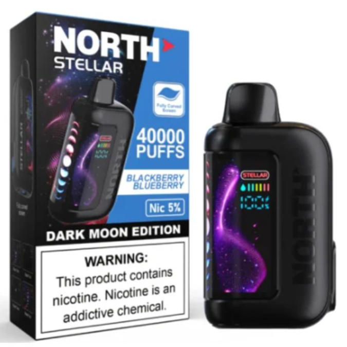 Picture of NORTH STELLAR DARK MOON EDITION DISPOSABLE 40K PUFF 5CT/BOX - BLACKBERRY BLUEBERRY
