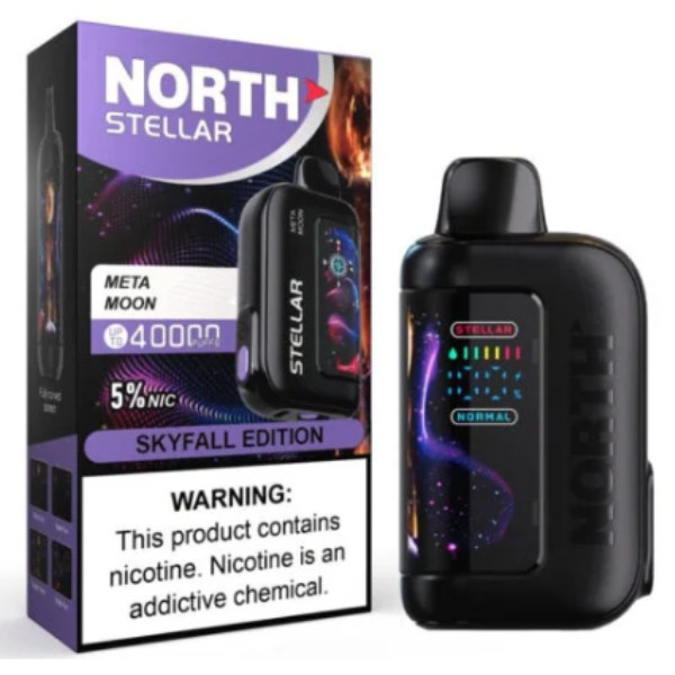 Picture of NORTH STELLAR SKYFALL EDITION DISPOSABLE 40K PUFF 5CT/BOX - META MOON